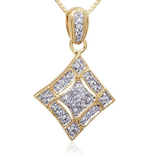 Gold-tone Sterling Silver Pendant Vintage Style