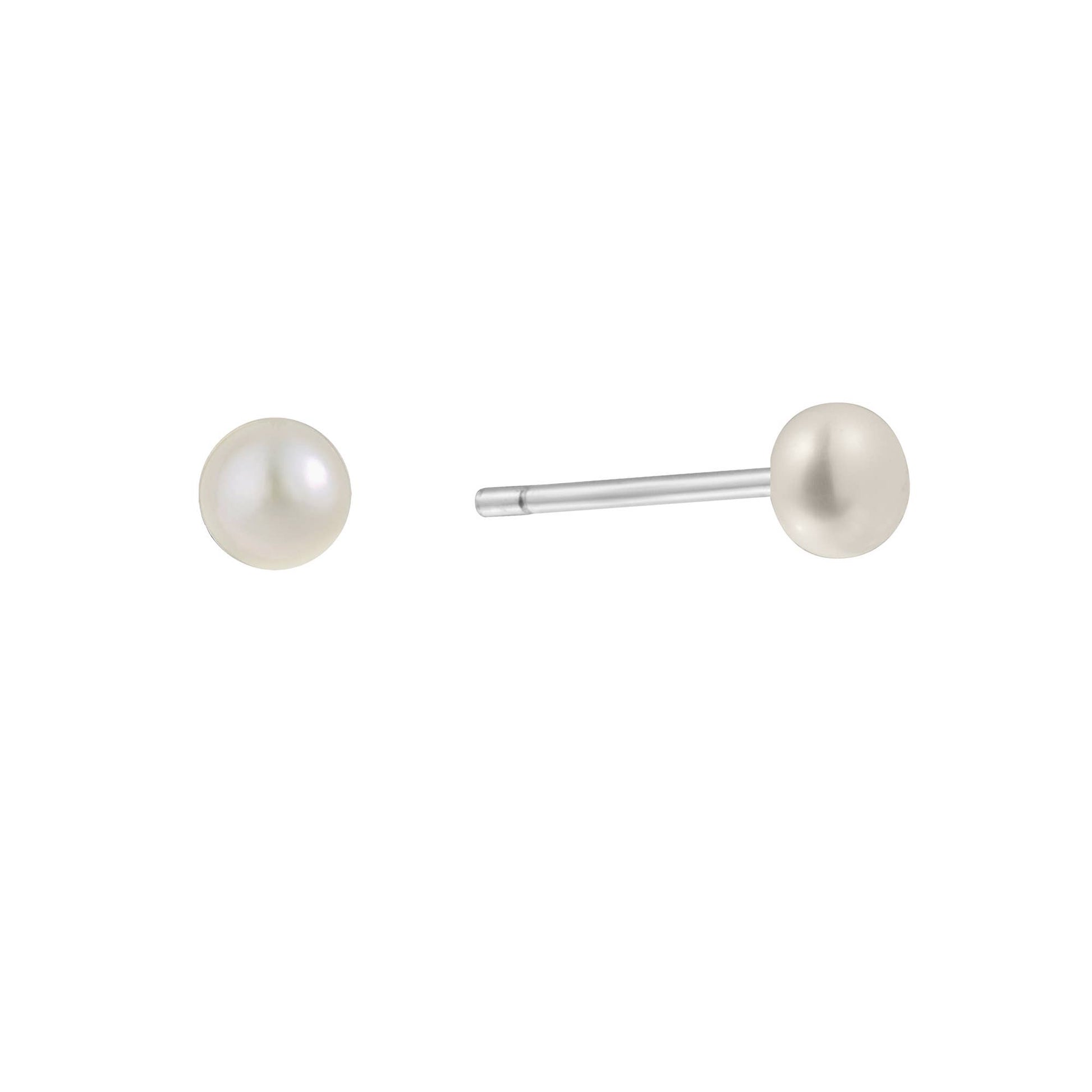 4mm Freshwater Pearl Studs: Studs