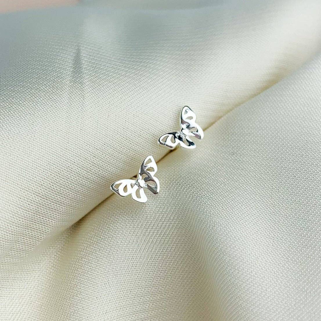 Delicate Butterfly Stud Earrings