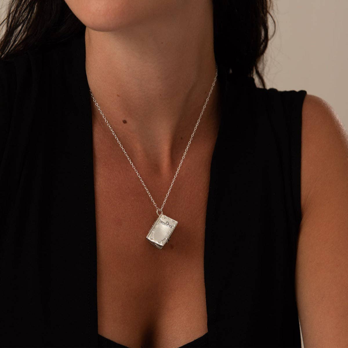 Labyrinth Character Book Charm Necklace