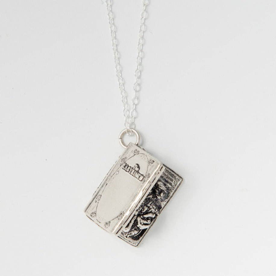 Labyrinth Character Book Charm Necklace