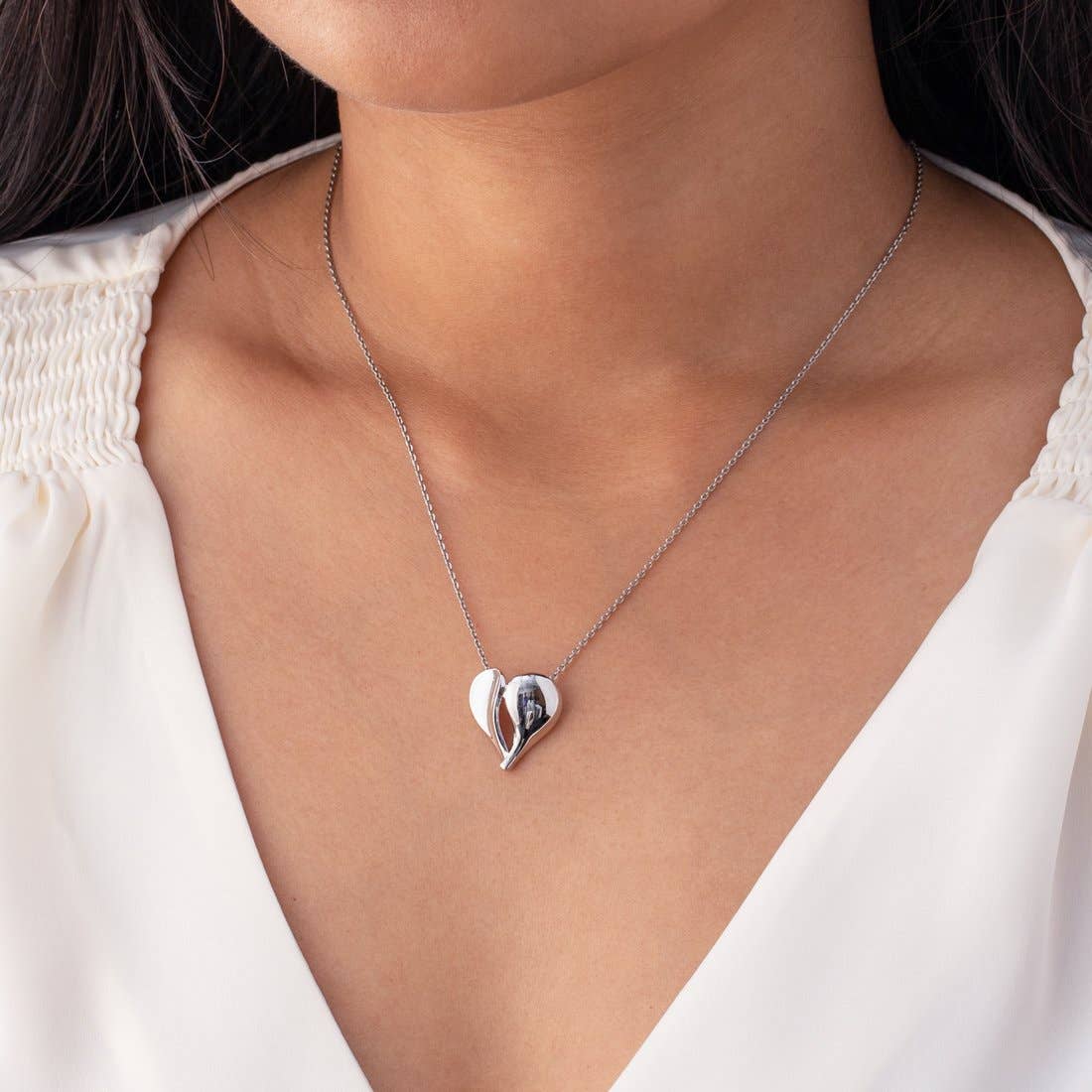 Sterling Silver Pure of Heart Pendant Hypoallergenic