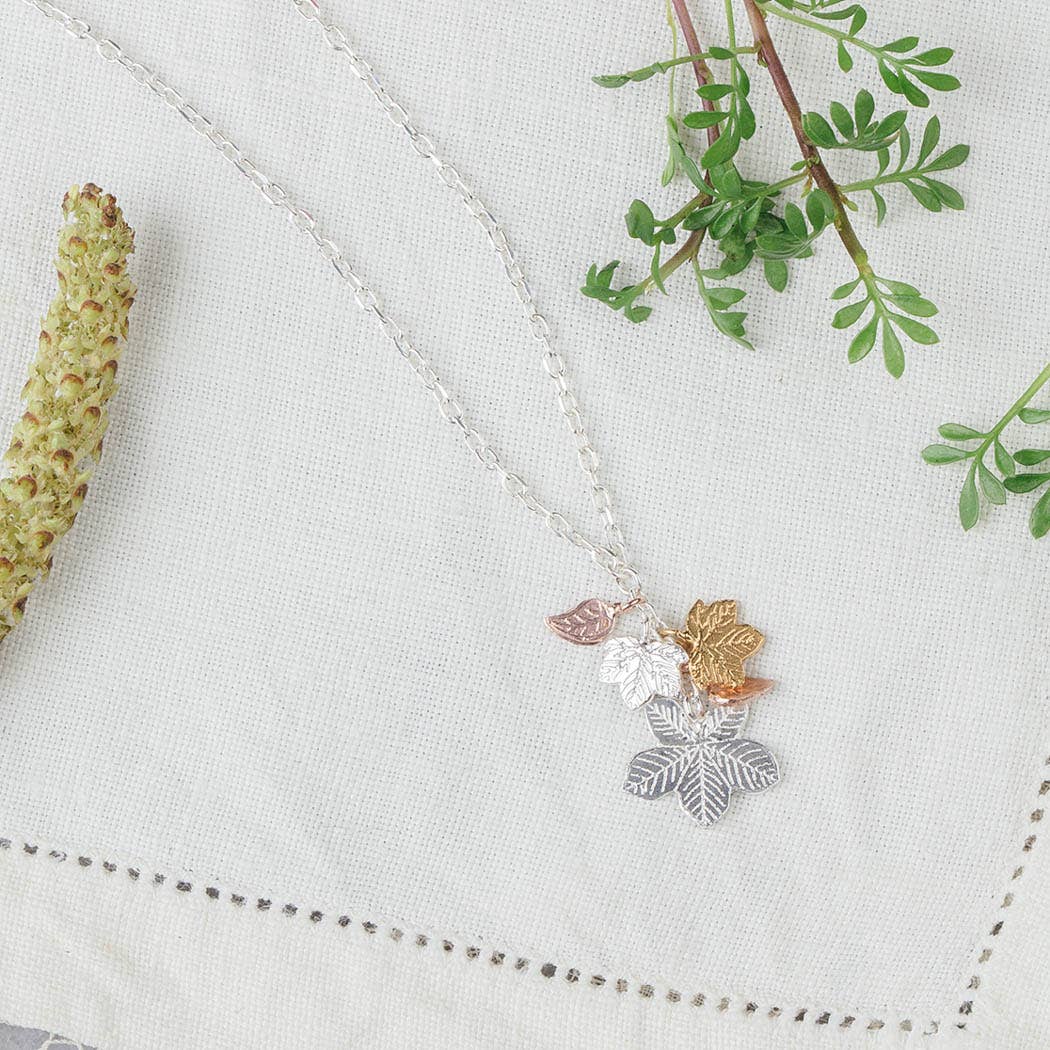 Leaves Cluster Necklace