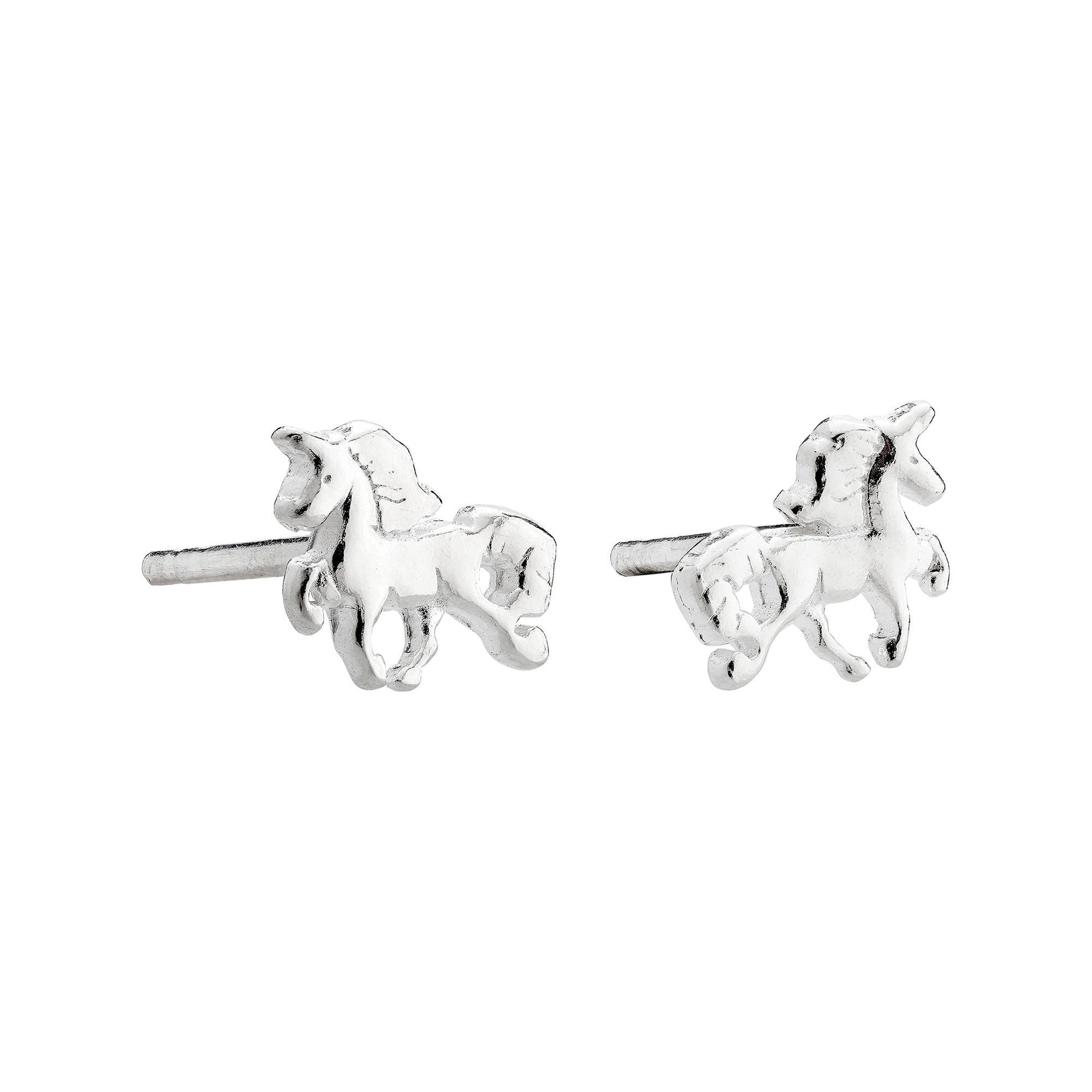 Beautiful Silver Unicorn Studs: Studs