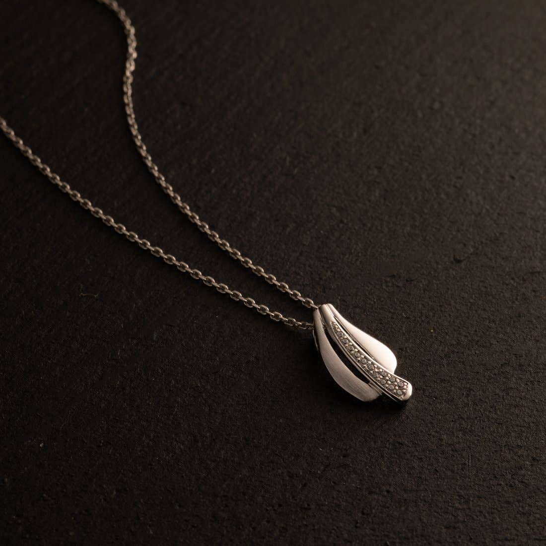 Sterling Silver Windswept Charm Pendant Hypoallergenic