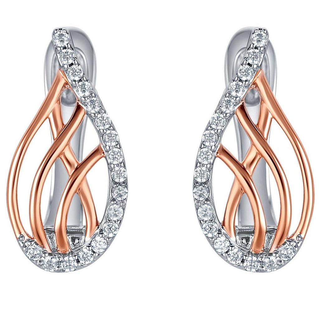 Sterling Silver Lattice Raindrop Earrings Hypoallergenic