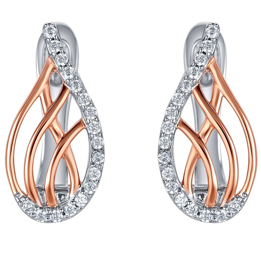 Sterling Silver Lattice Raindrop Earrings Hypoallergenic