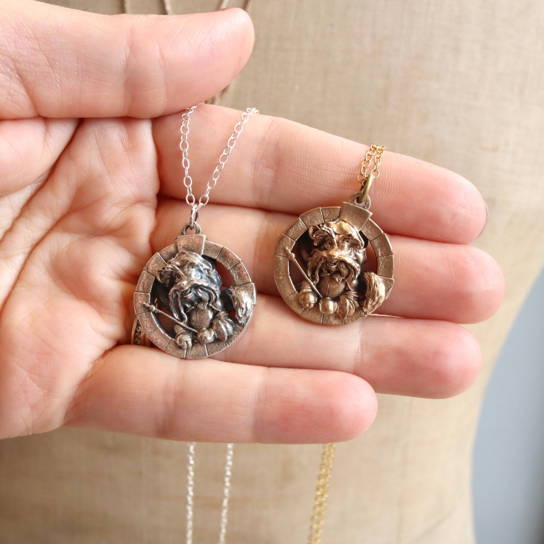 Labyrinth Movie Sir Didymus Sterling Silver Necklace
