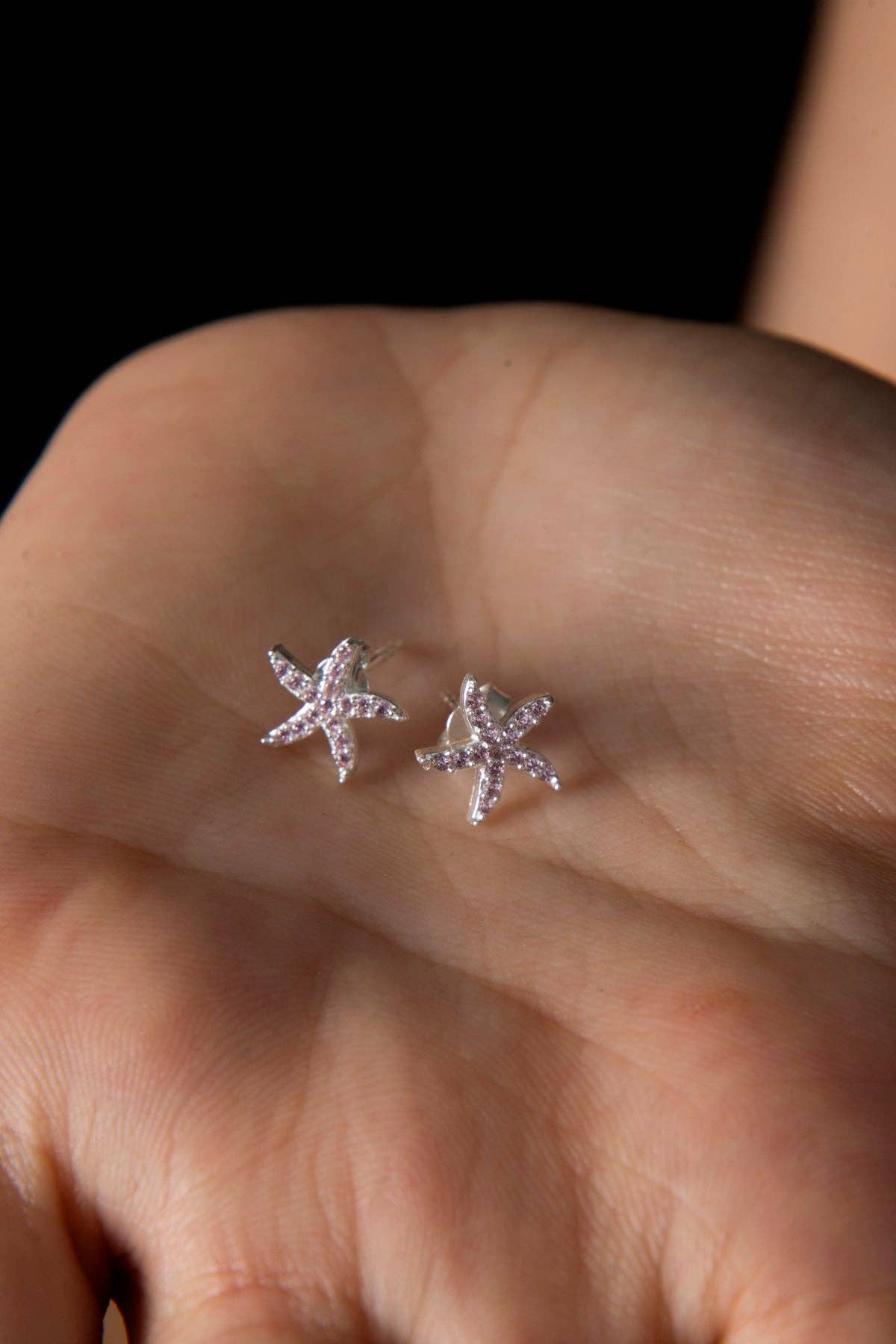 Women's 925 Sterling Silver Star Earrings: SILVER