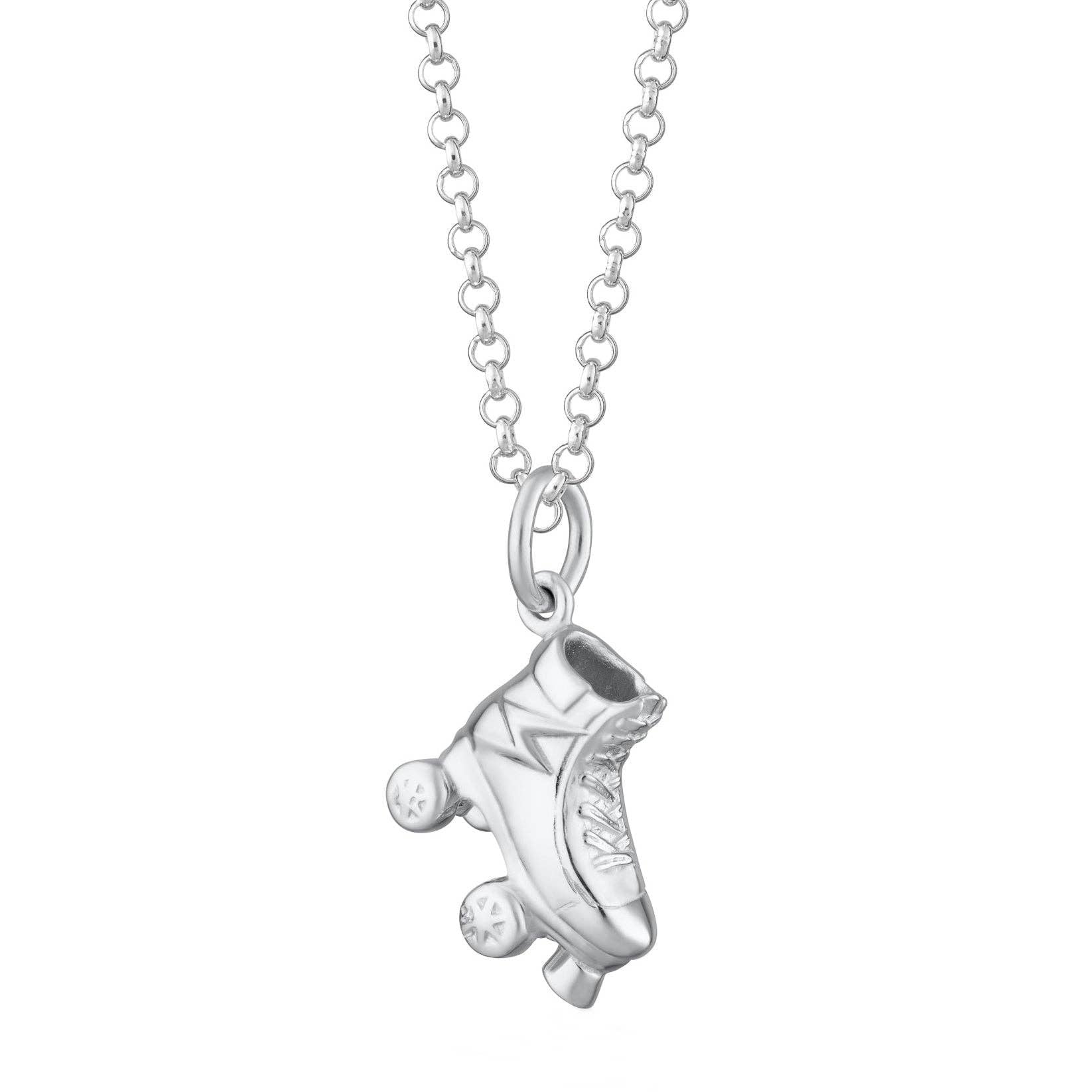 Roller Skate Necklace: Chain: 40-45cm / 18k Gold Plated Sterling Silver