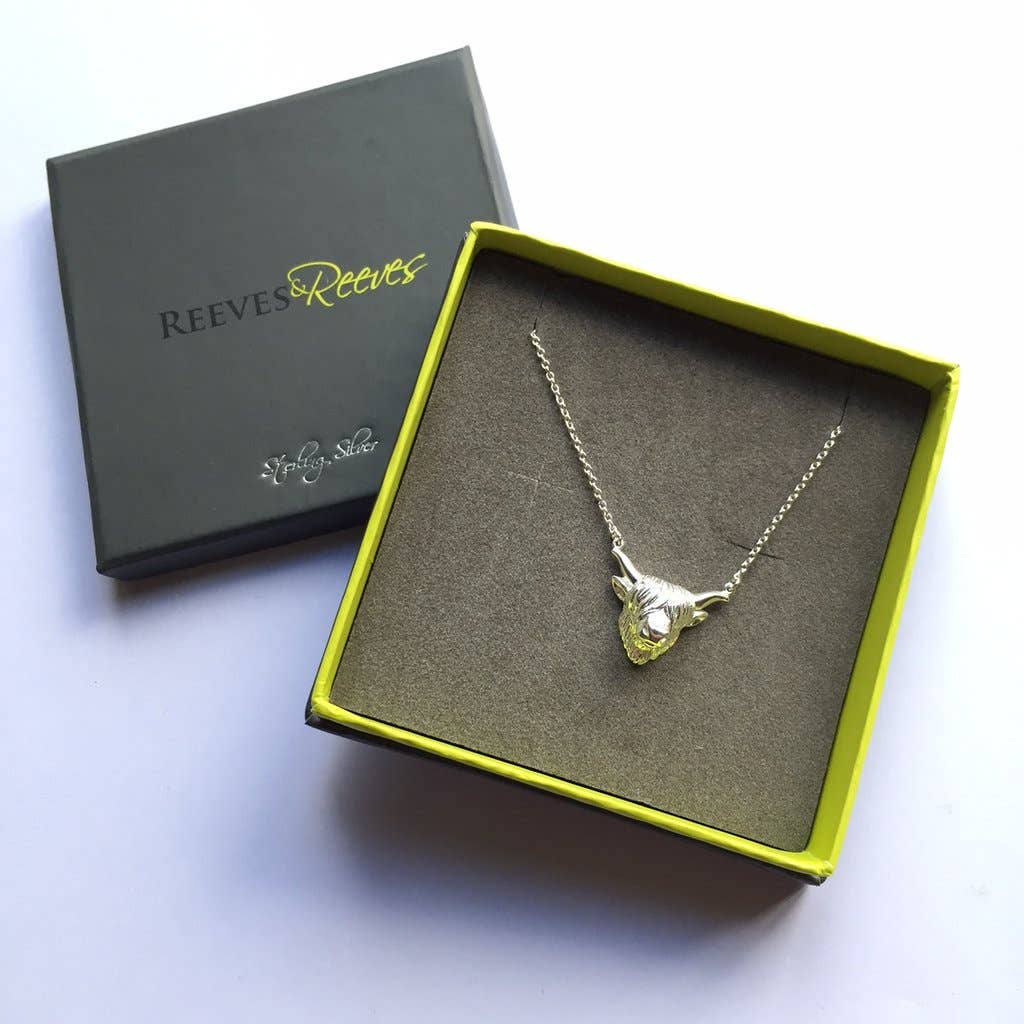 Highland Cow Necklace Rose