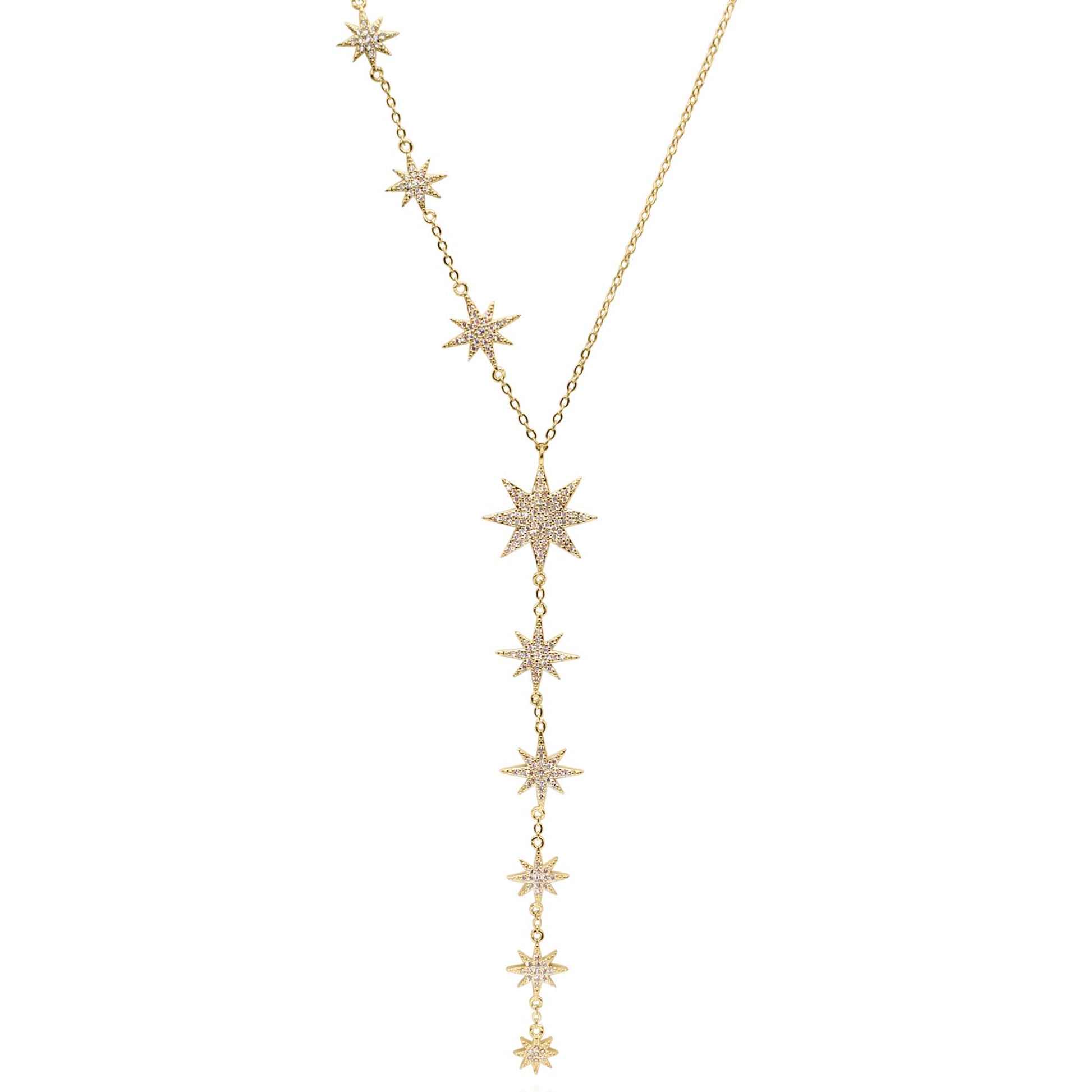 Juliet Star Burst Y Drop Necklace
