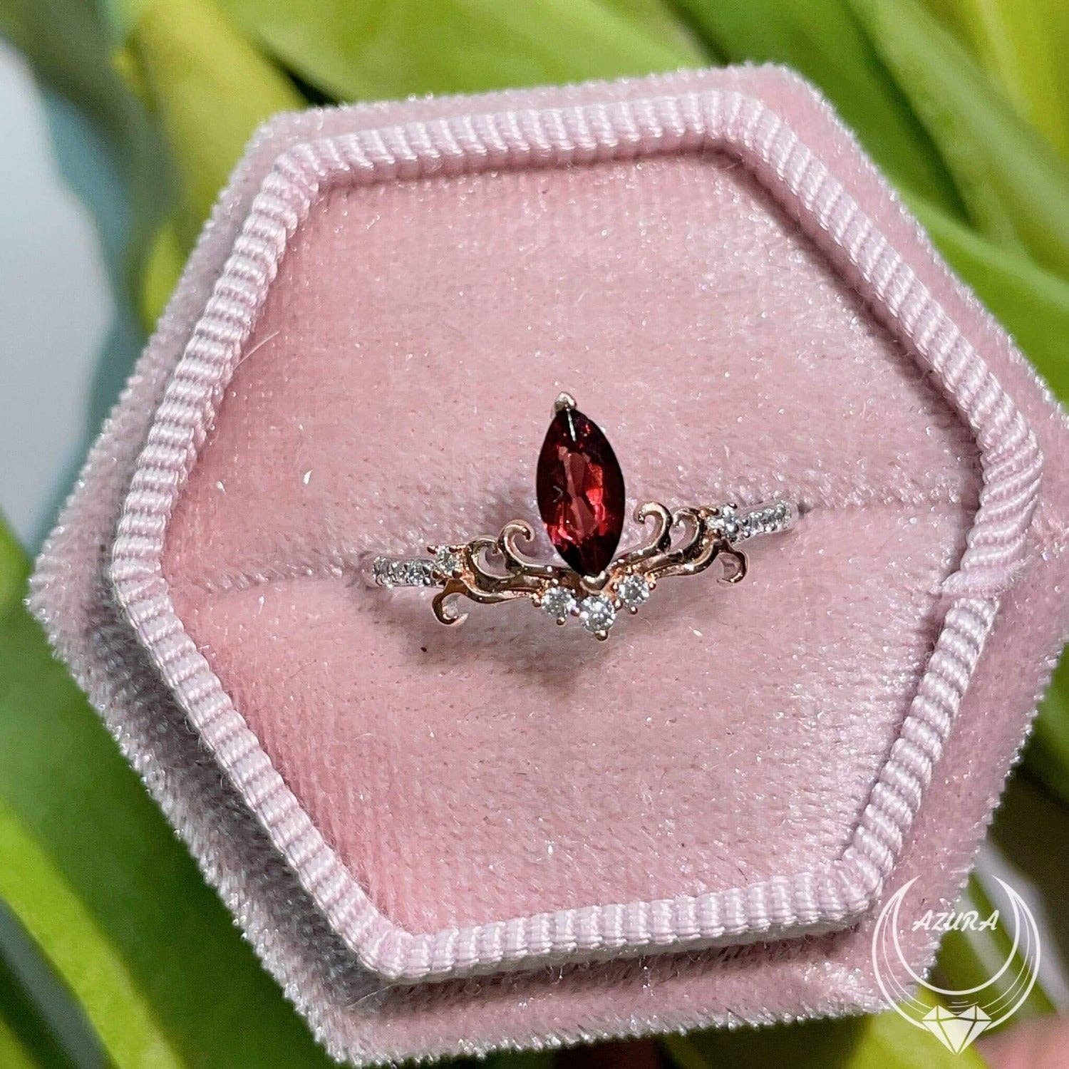 Fire Ring : White Gold Vermeil. Size 8 P1/2