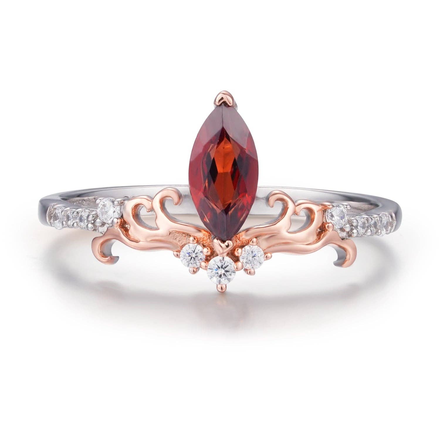 Fire Ring : White Gold Vermeil. Size 8 P1/2