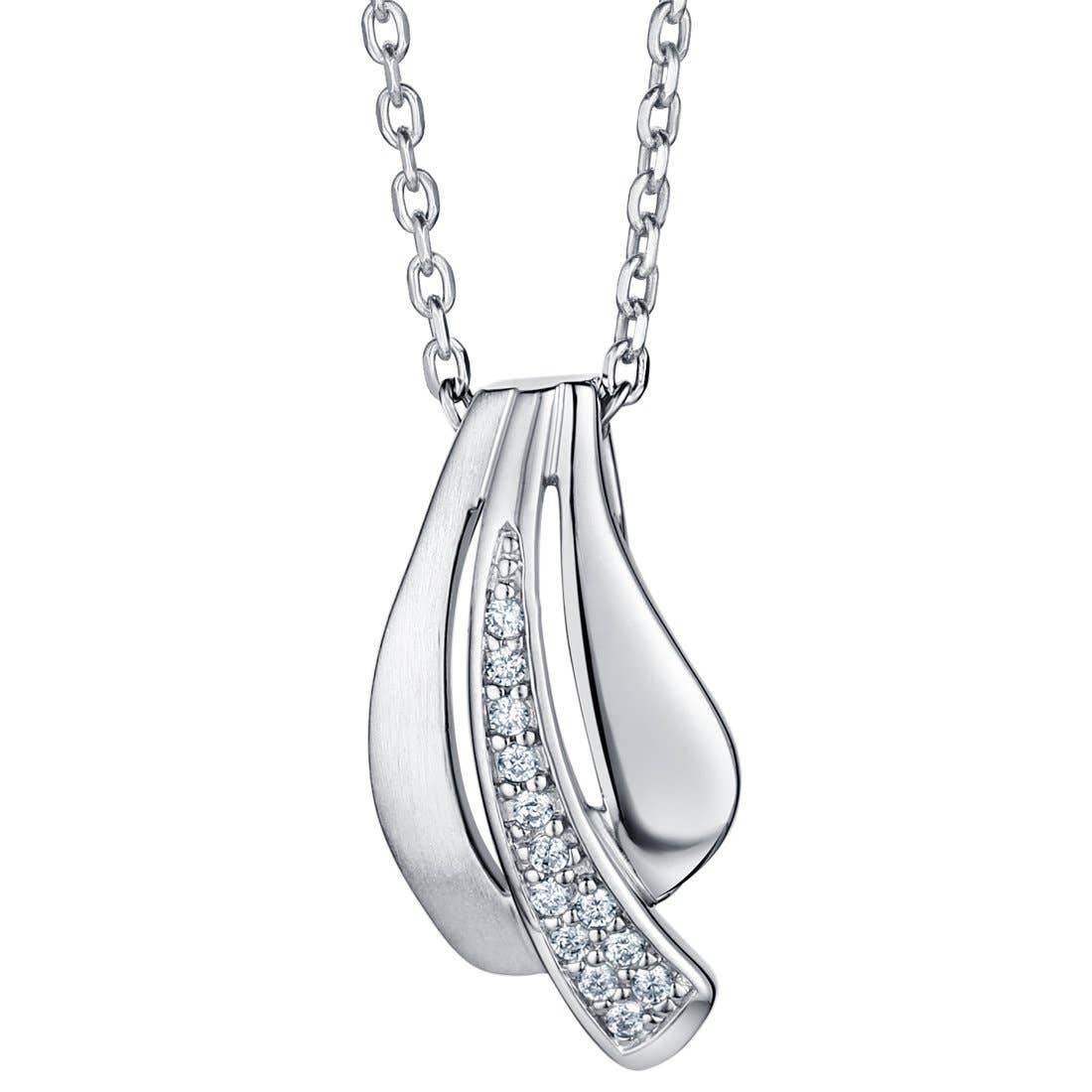 Sterling Silver Windswept Charm Pendant Hypoallergenic