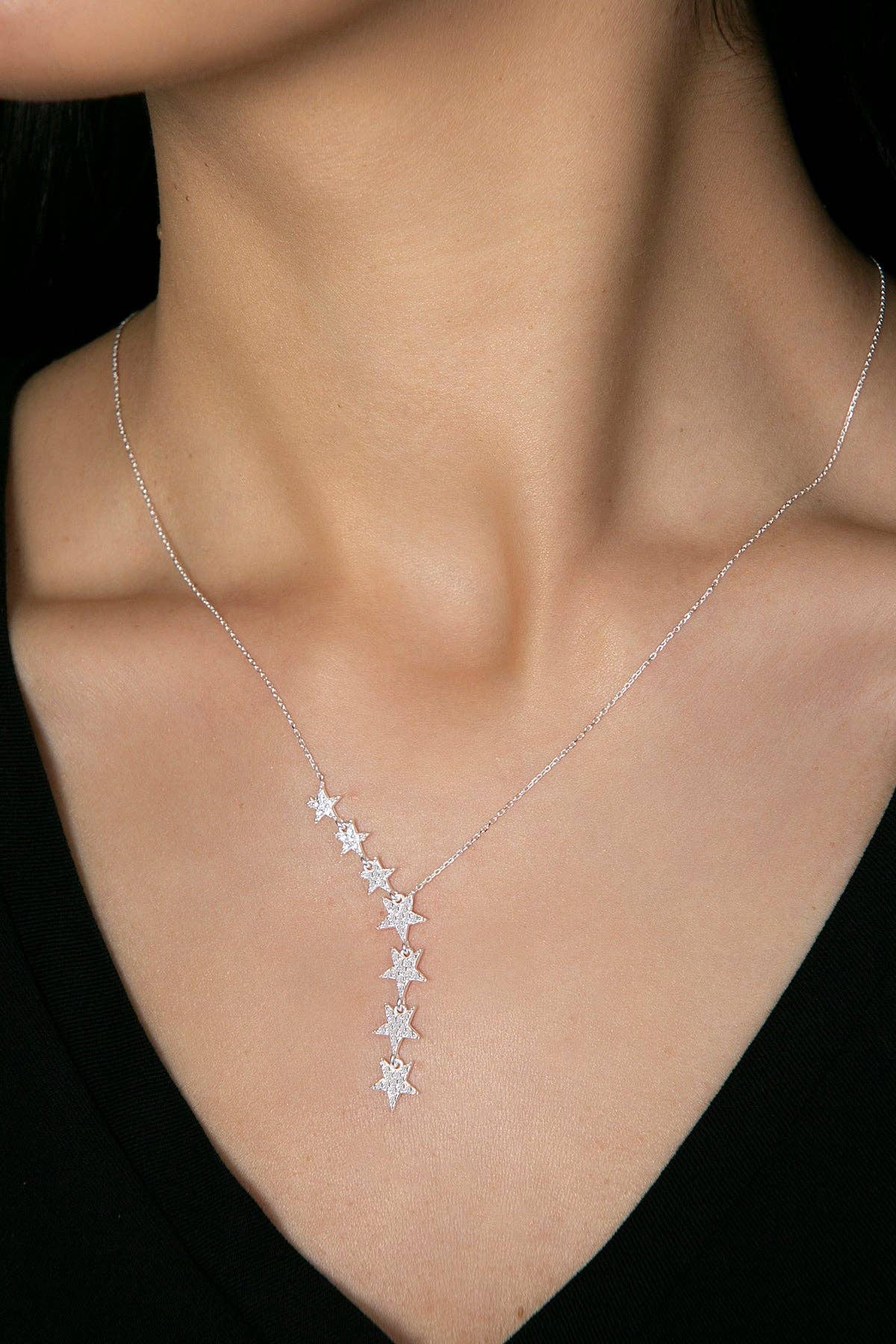 Women's Star Design 925 Sterling Silver Necklace: GOLD