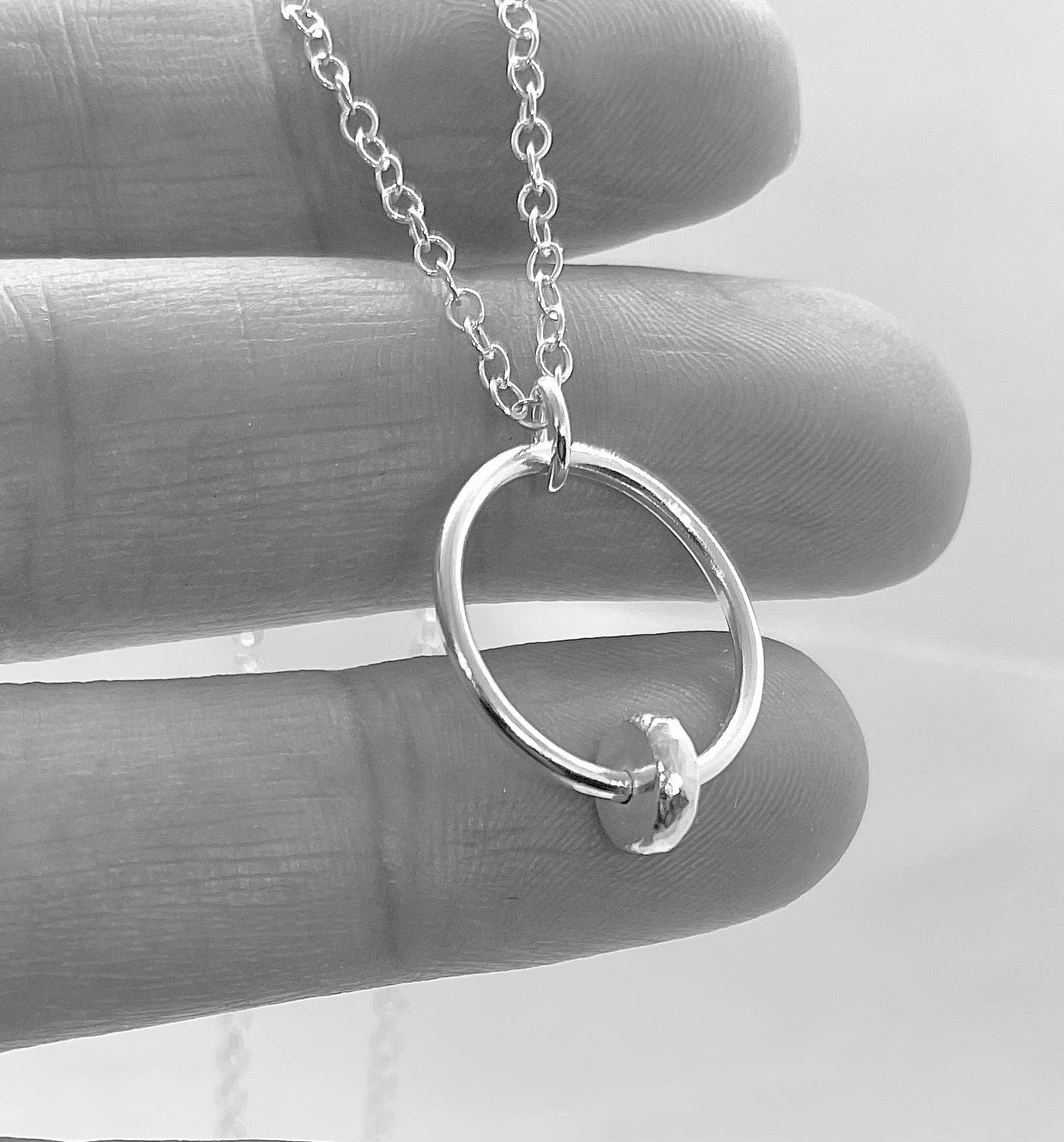 Sterling silver fidget necklace, anxiety necklace