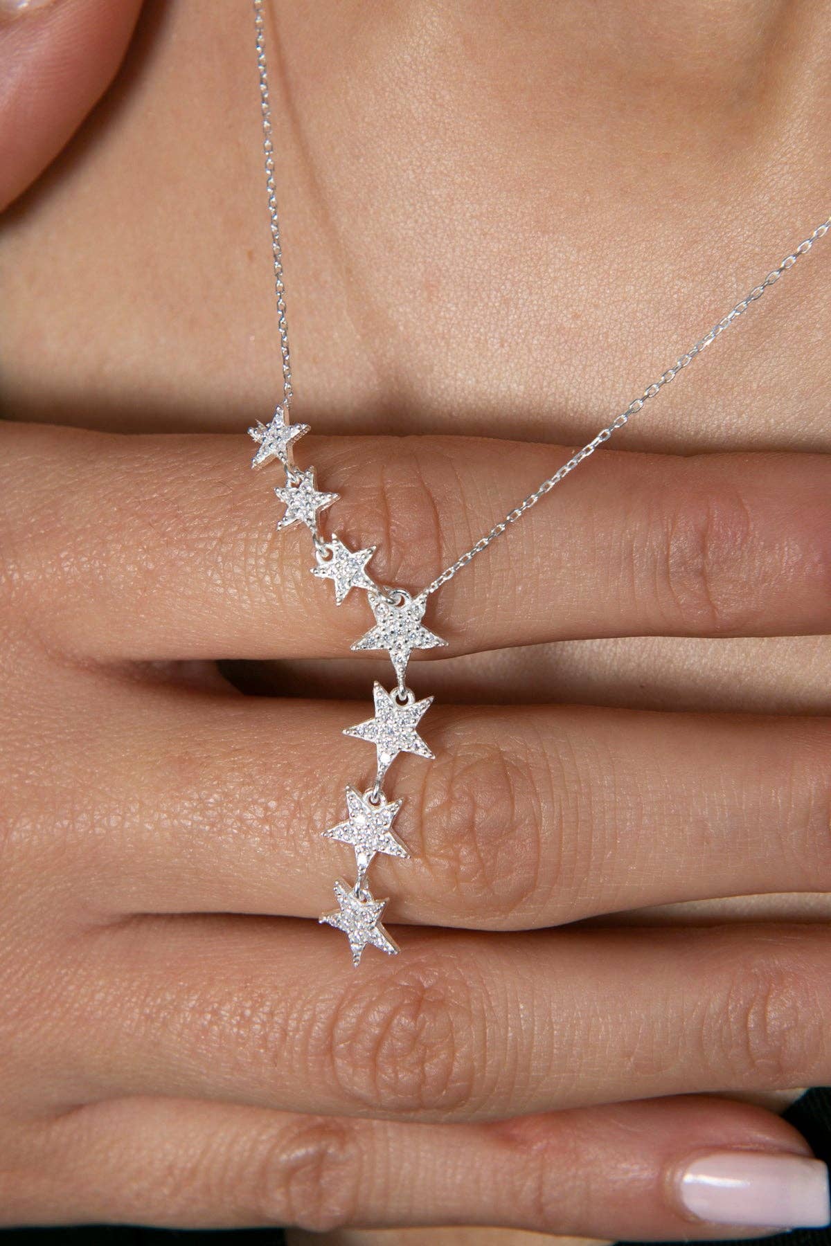 Women's Star Design 925 Sterling Silver Necklace: GOLD
