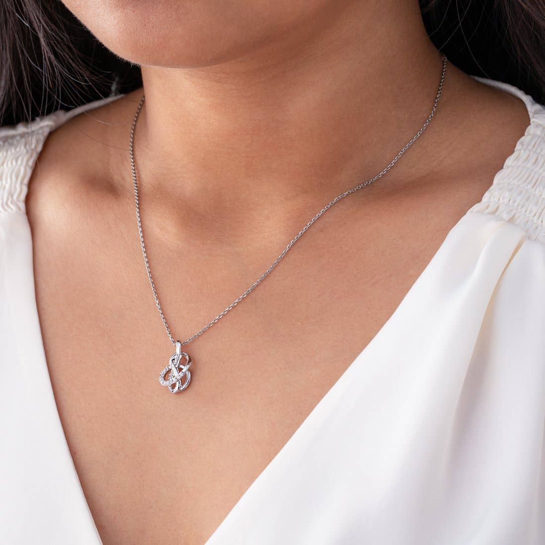 Sterling Silver Infinity Link Pendant Hypoallergenic