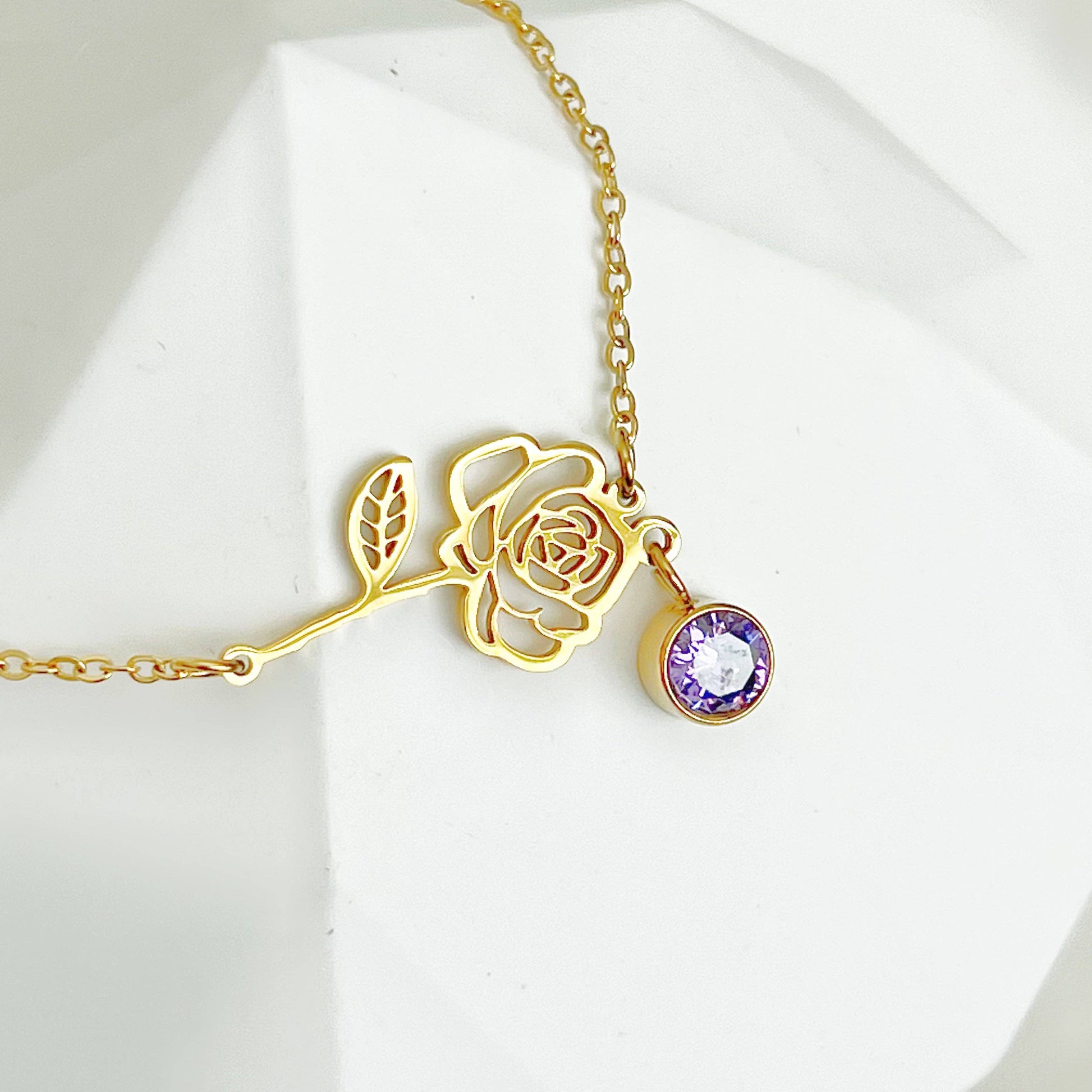 June Birth Flower Rose Bracelet