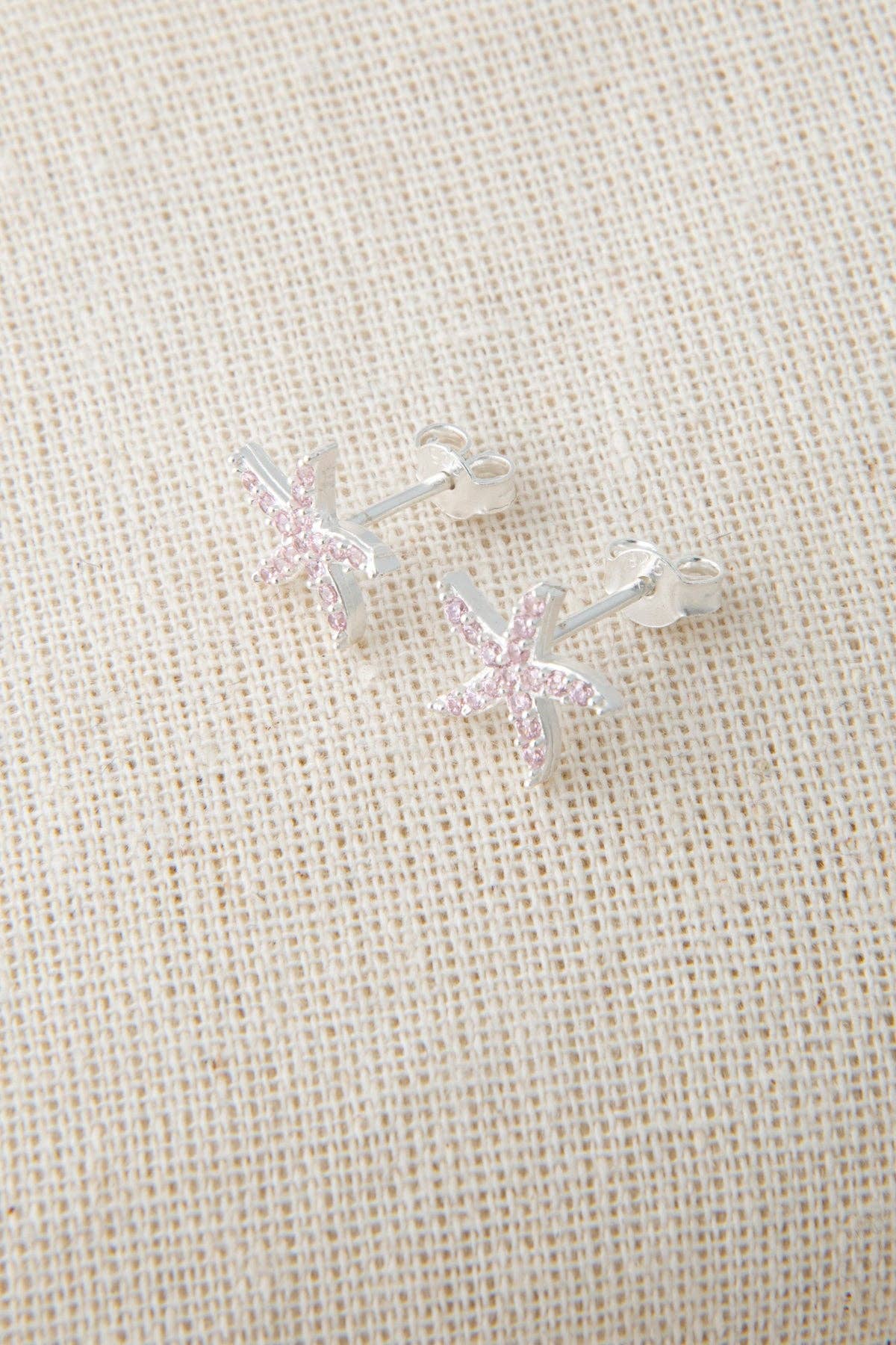Women's 925 Sterling Silver Star Earrings: SILVER