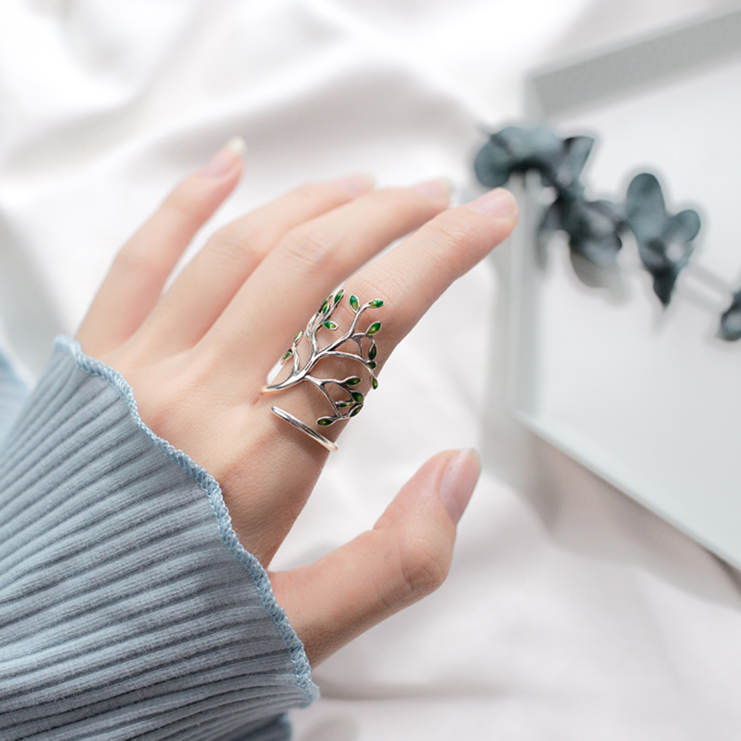Sterling Silver Statement Tree Ring