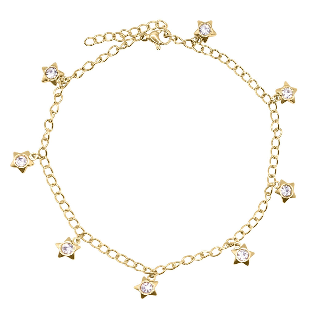 Serah Star Charm Anklet | 18K Gold Plated