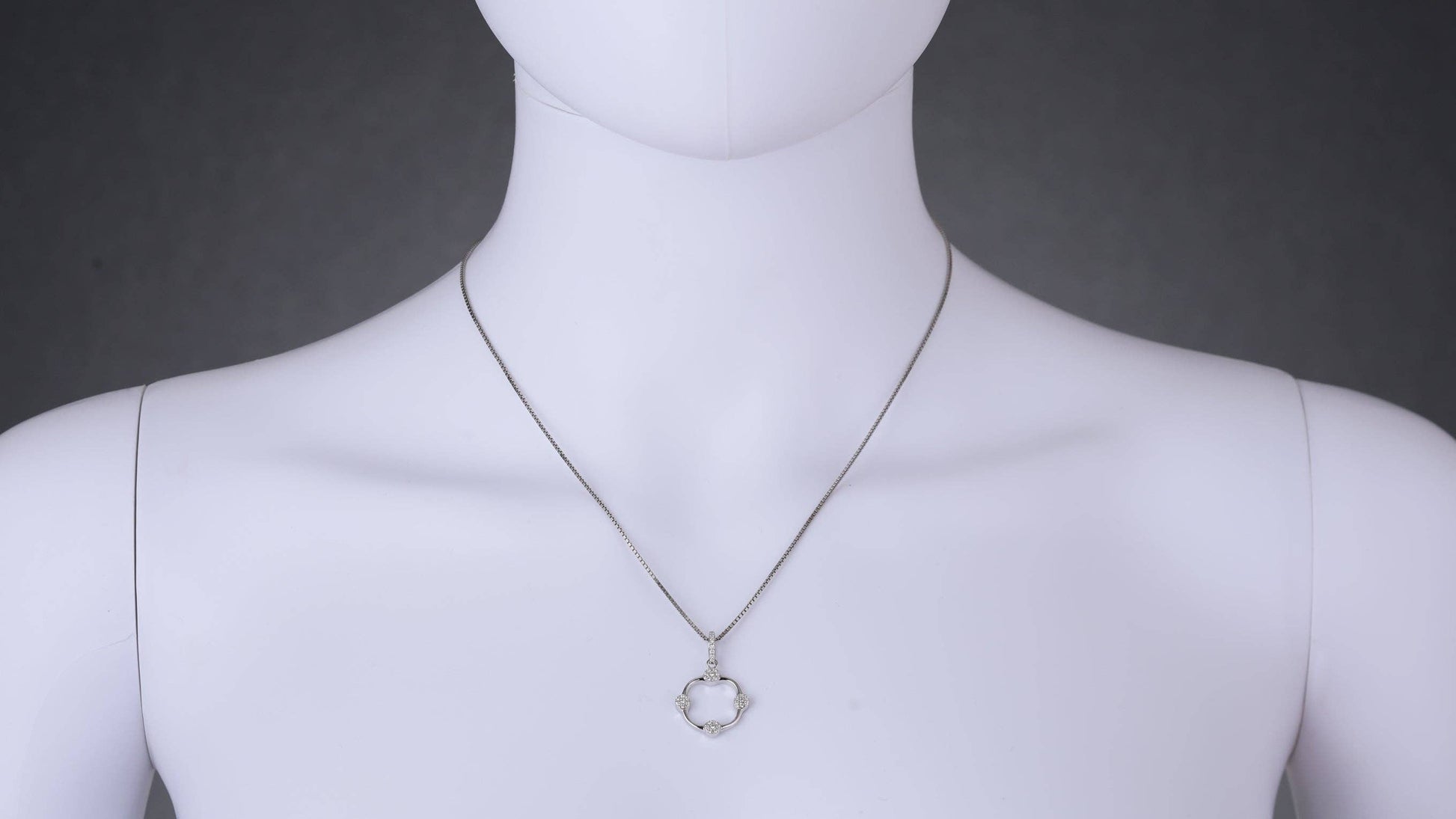 Sterling Silver Cubic Zirconia Confetti Pendant