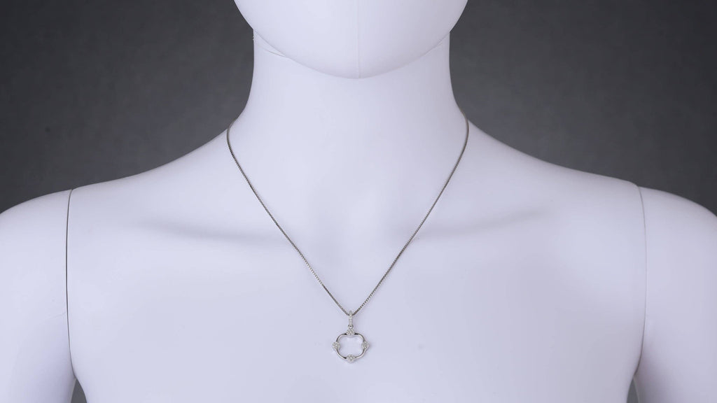 Sterling Silver Cubic Zirconia Confetti Pendant