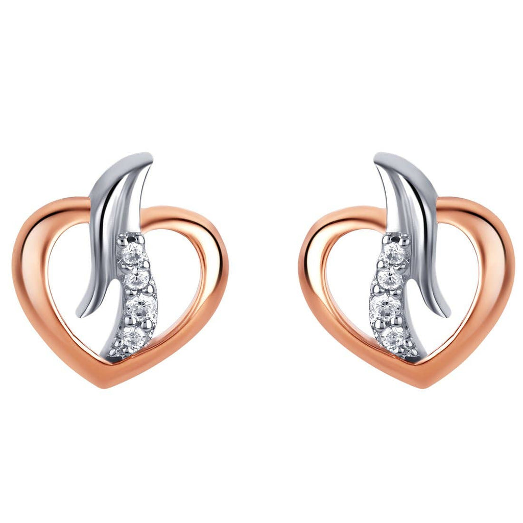 Sterling Silver Open Heart Earrings Hypoallergenic