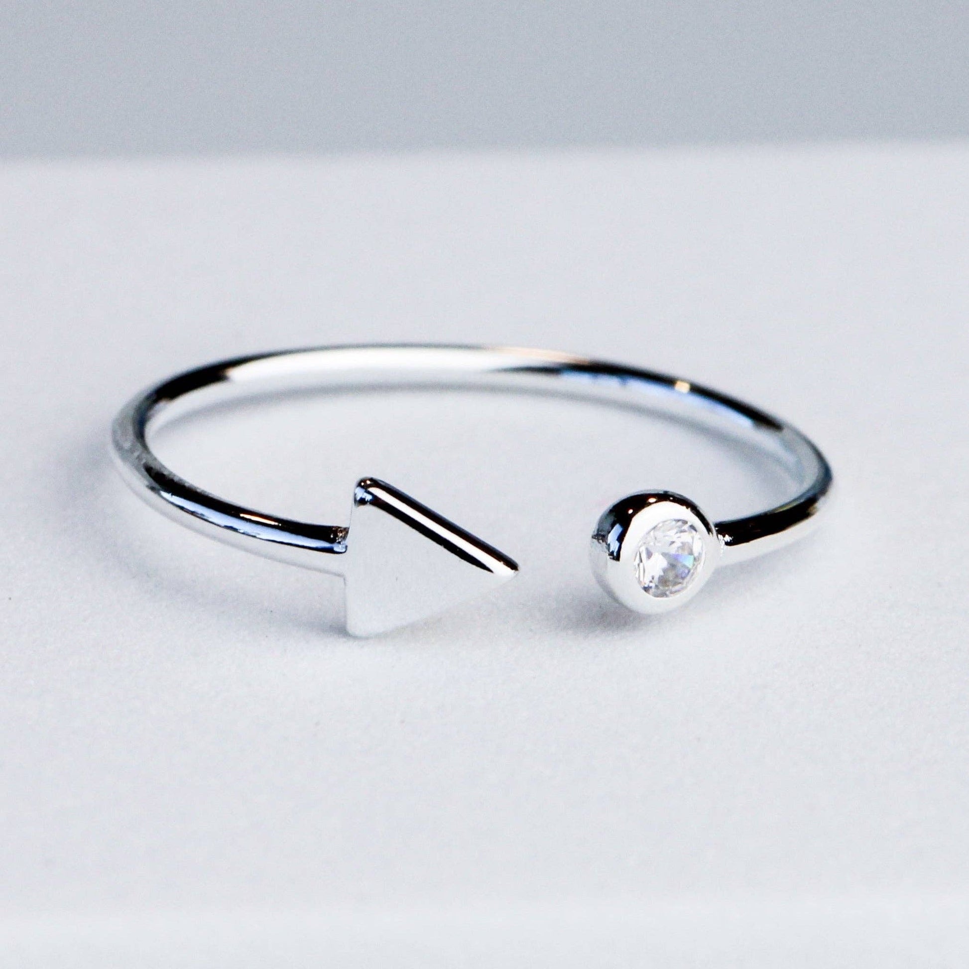 Sterling Silver Adjustable Arrow Point Ring