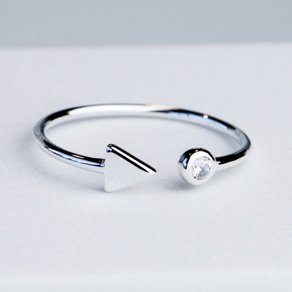 Sterling Silver Adjustable Arrow Point Ring