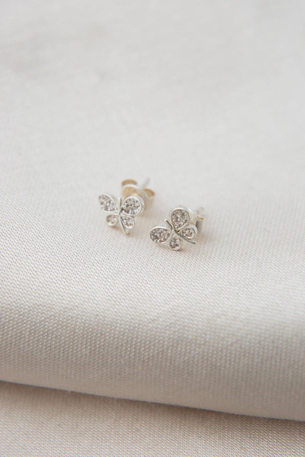 Women's 925 Sterling Silver Butterfly Earrings: SILVER