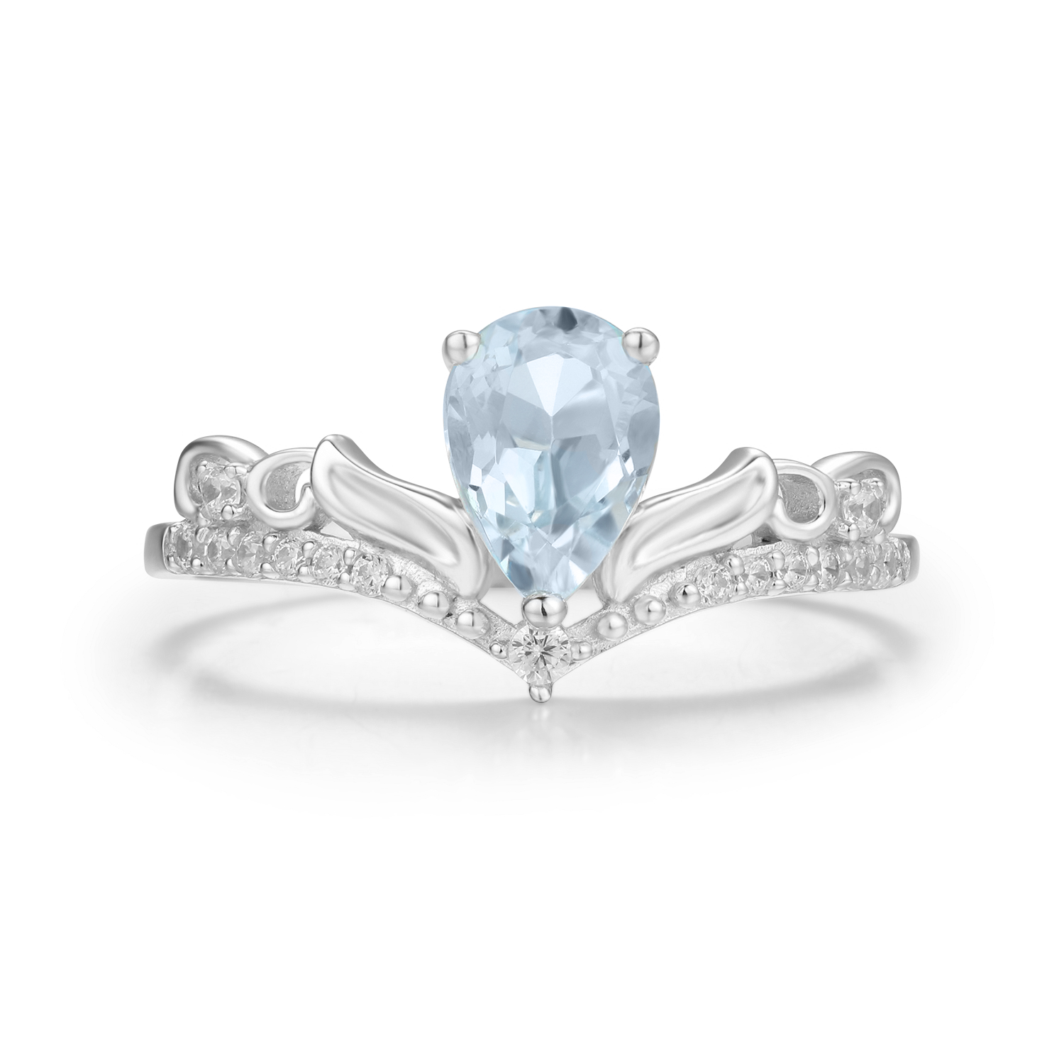 Water Ring: White Gold Vermeil. Size 7 N1/2