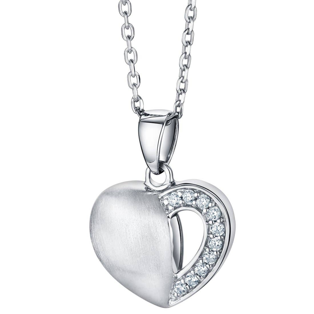 Sterling Silver Dainty Heart Pendant Hypoallergenic