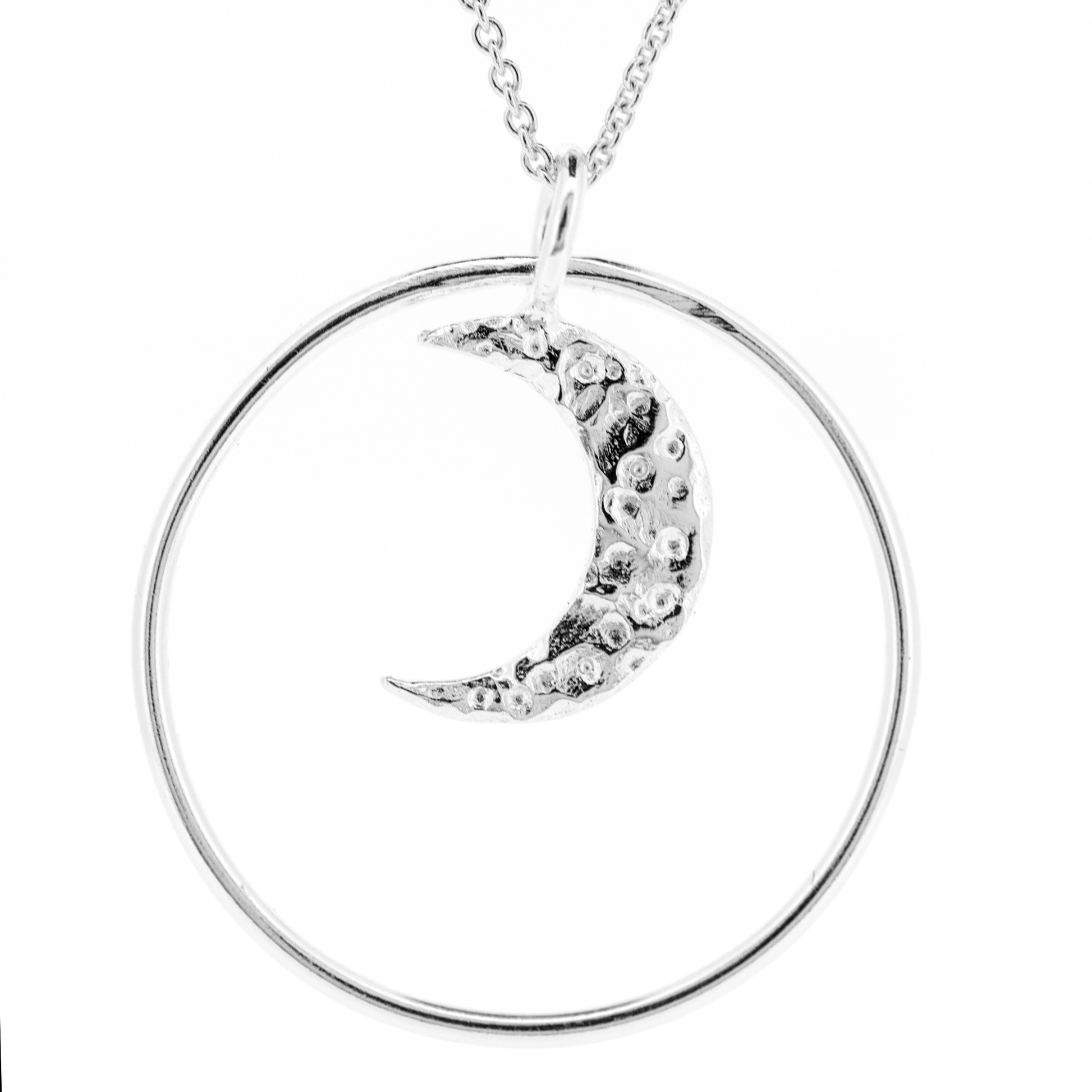 Half Moon Pendant with 18" Trace Chain and Presentation Box