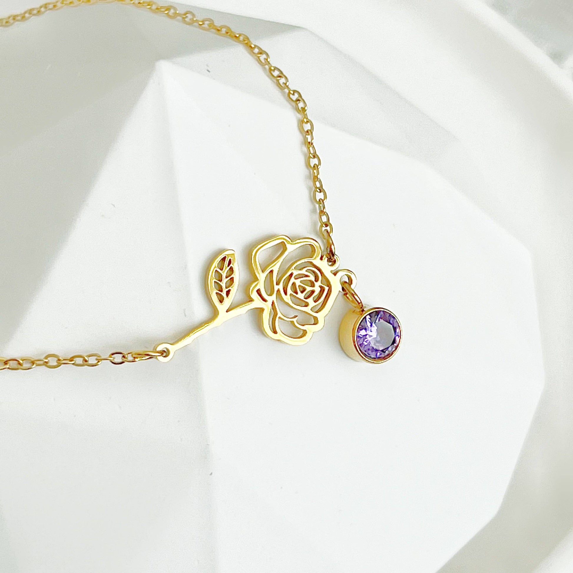 June Birth Flower Rose Bracelet