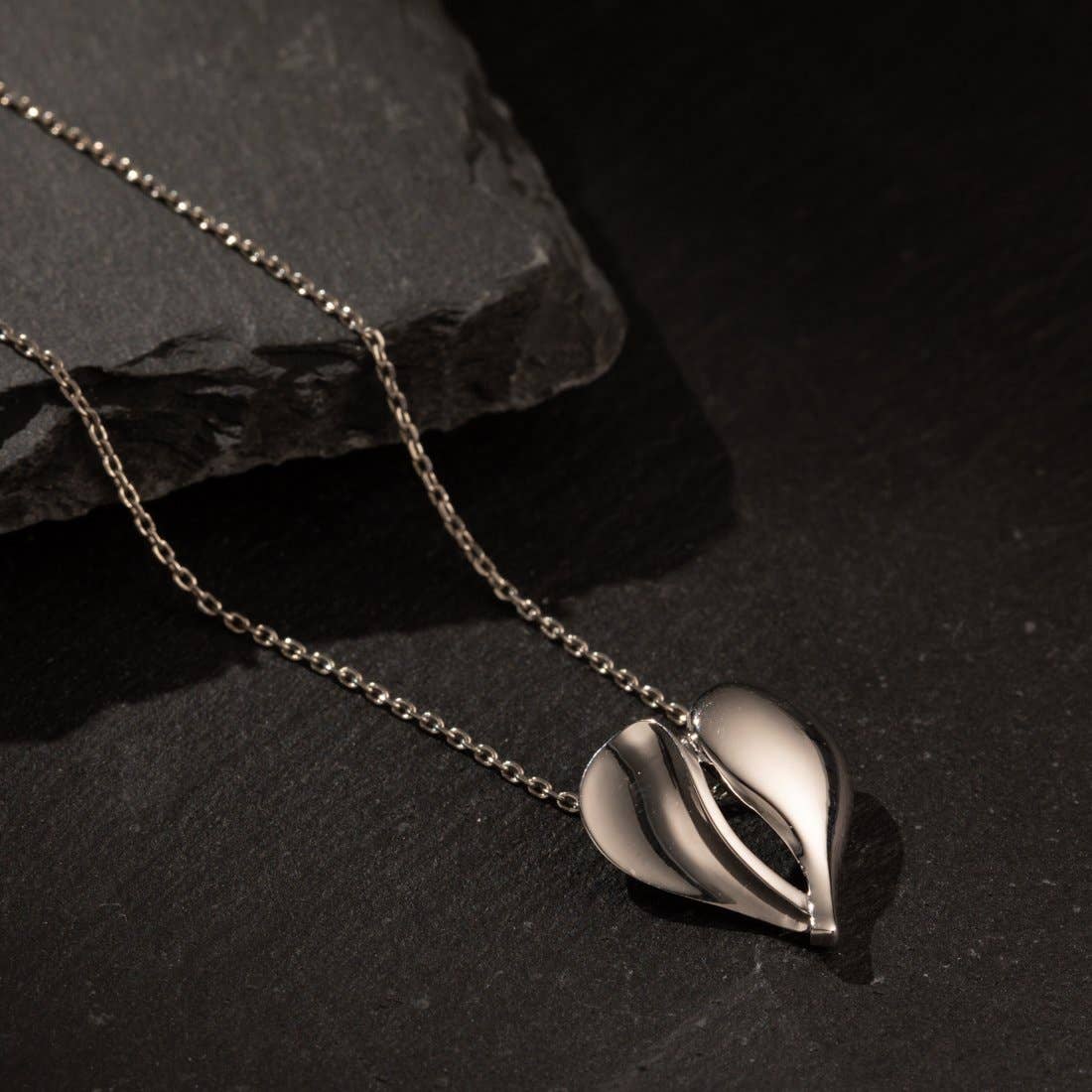 Sterling Silver Pure of Heart Pendant Hypoallergenic