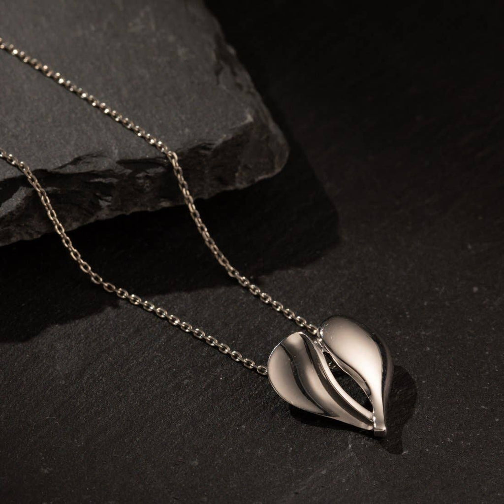 Sterling Silver Pure of Heart Pendant Hypoallergenic