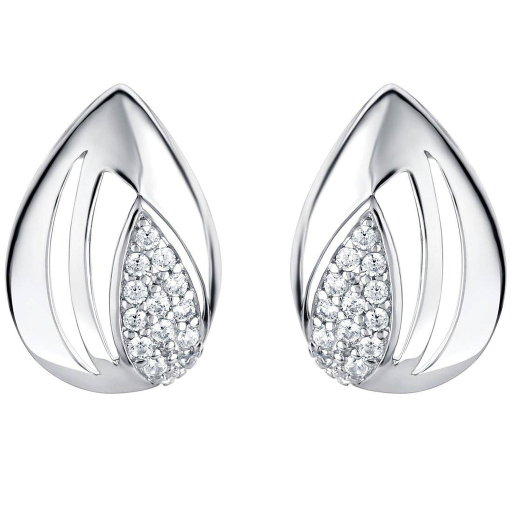 Sterling Silver Sterling Silver Open Teardrop Earrings