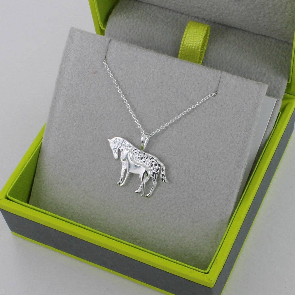 Sterling Silver Mare and Foal Necklace