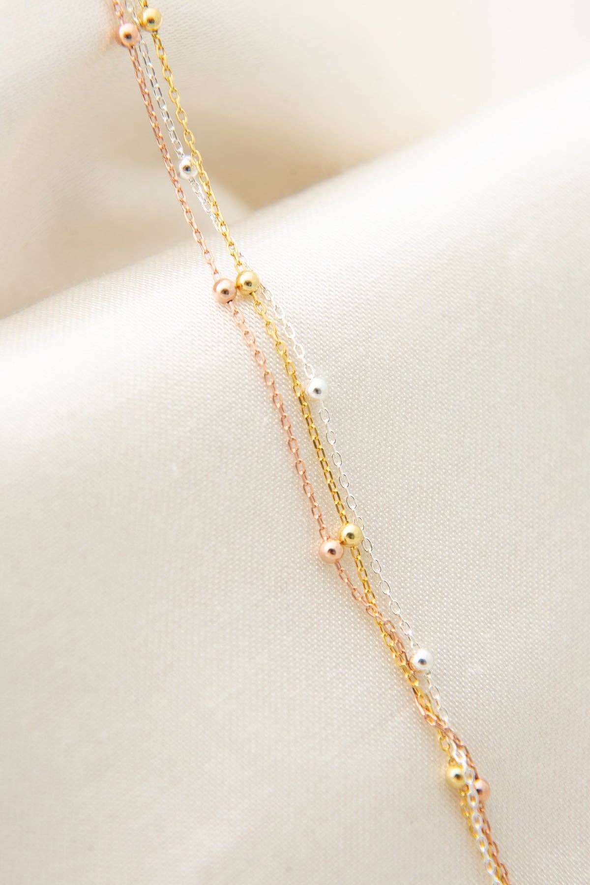 Women's 925 Sterling Silver Dorica Top Detailed Bracelet in 3 Colors: ROSE GOLD