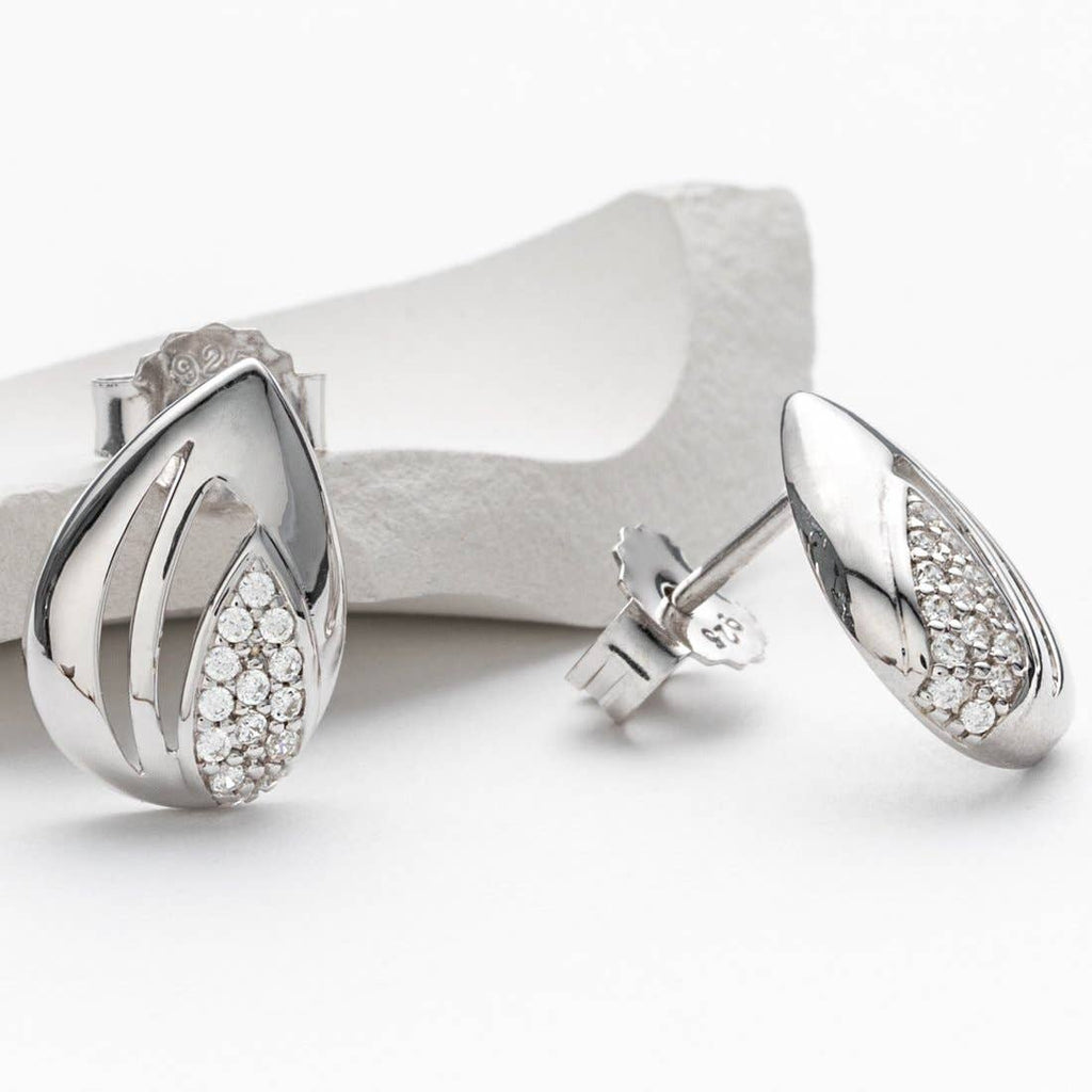 Sterling Silver Sterling Silver Open Teardrop Earrings