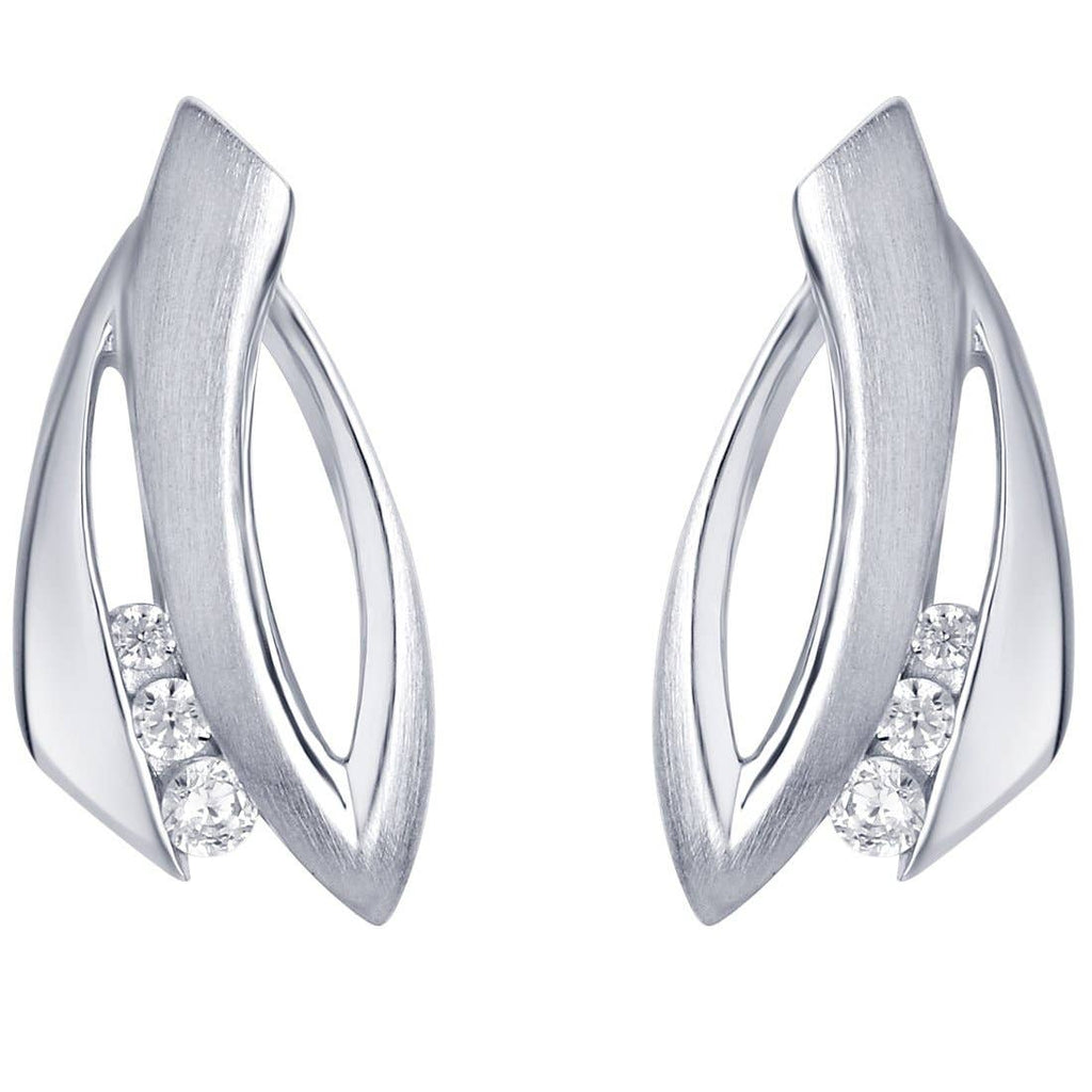 Sterling Silver Abstract Twist Earrings Hypoallergenic
