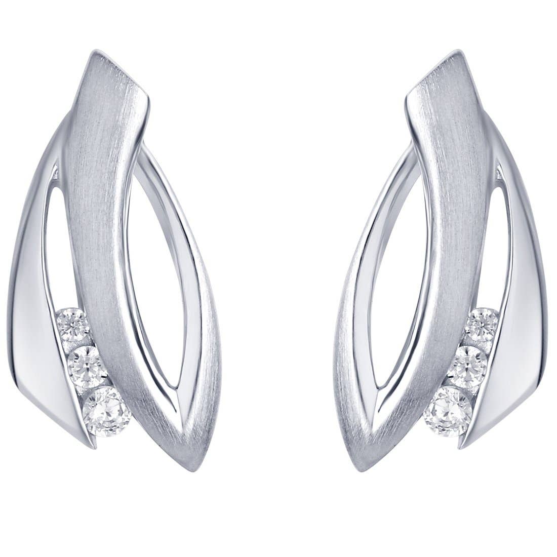 Sterling Silver Abstract Twist Earrings Hypoallergenic