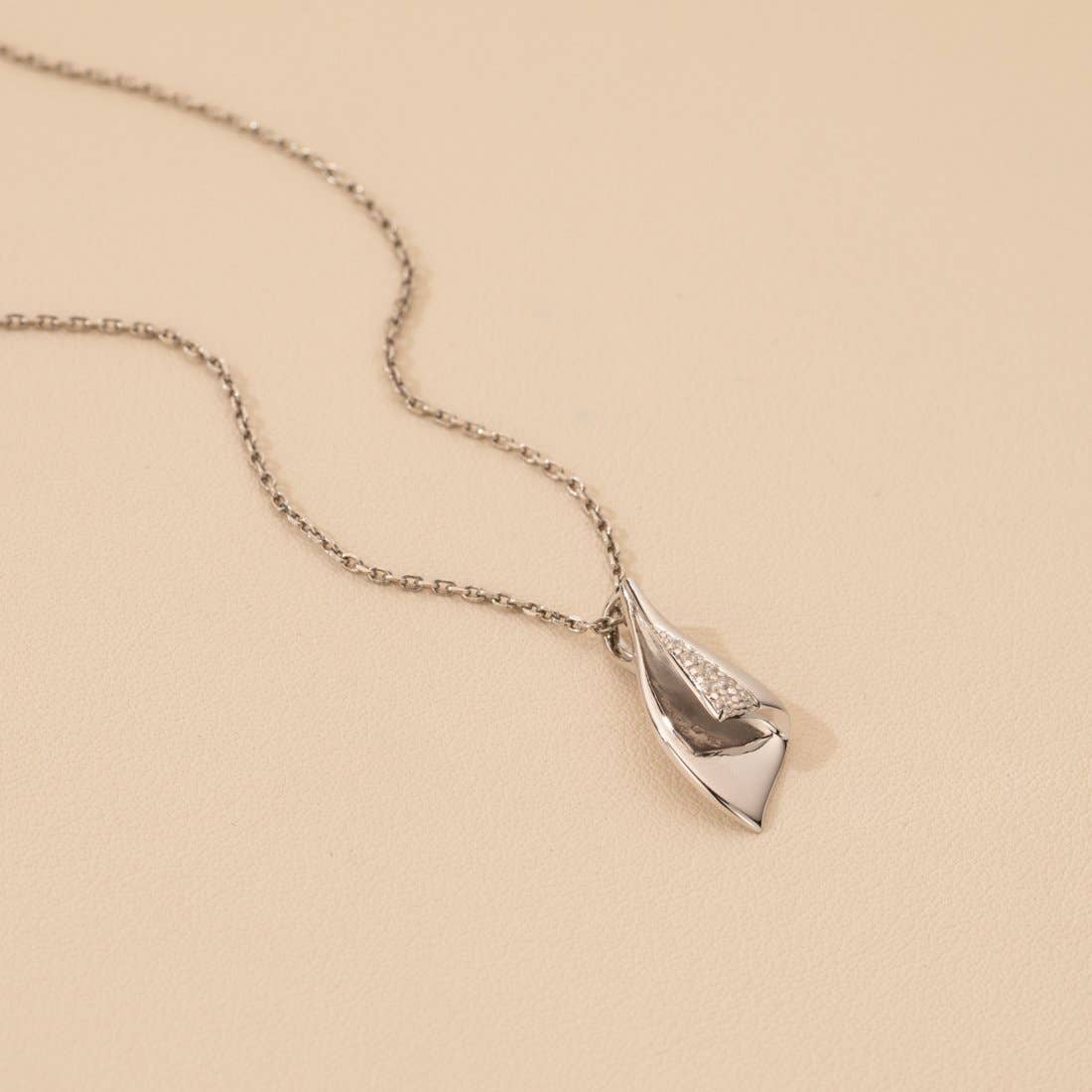 Sterling Silver Orchid Pendant Hypoallergenic