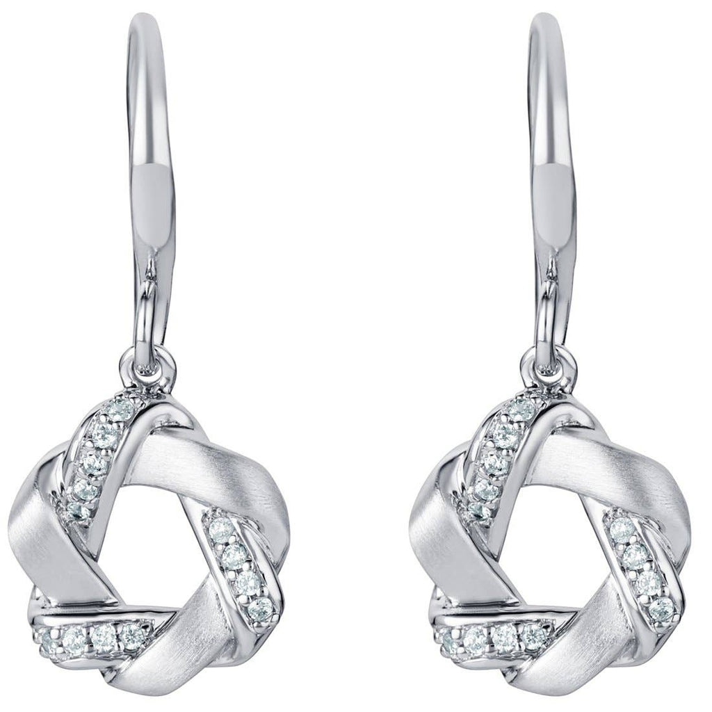 Sterling Silver Twist Circle Drop Earrings Hypoallergenic