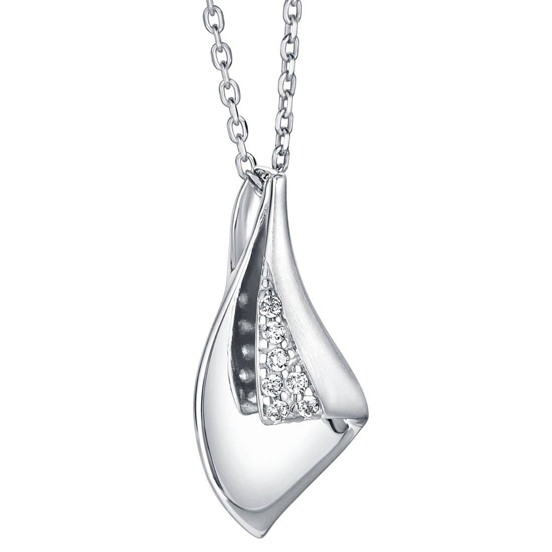 Sterling Silver Orchid Pendant Hypoallergenic