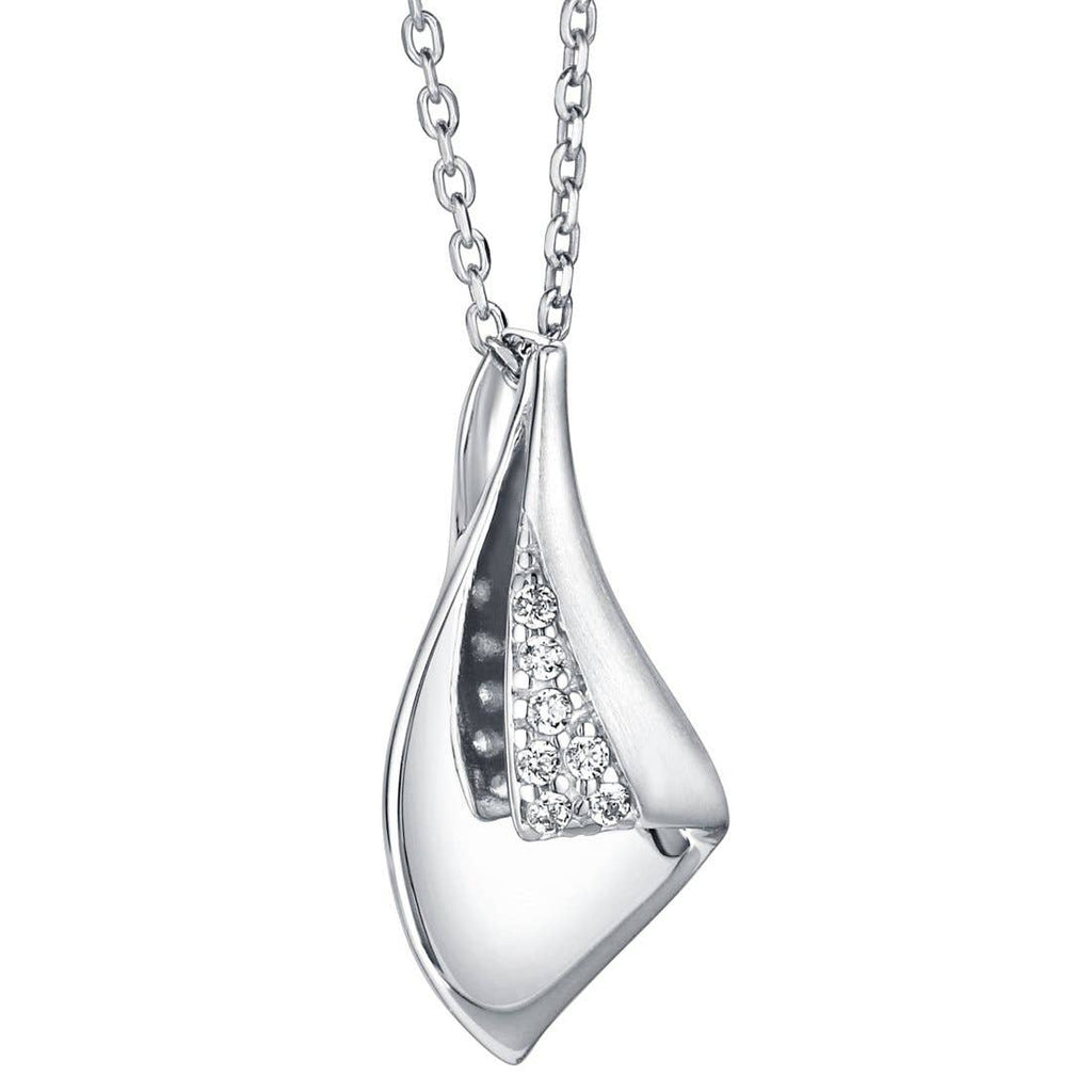 Sterling Silver Orchid Pendant Hypoallergenic