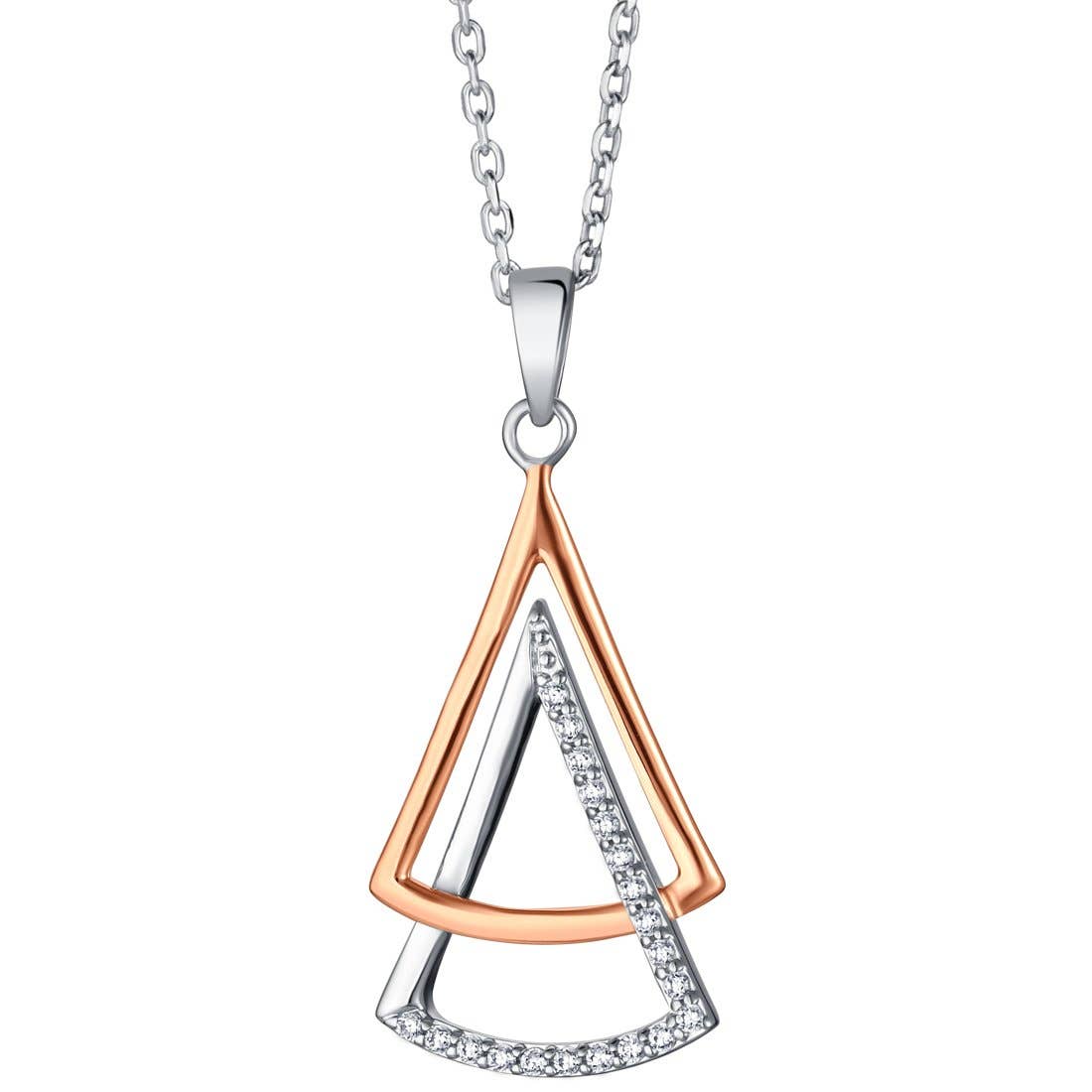 Sterling Silver Layered Fan Pendant Hypoallergenic